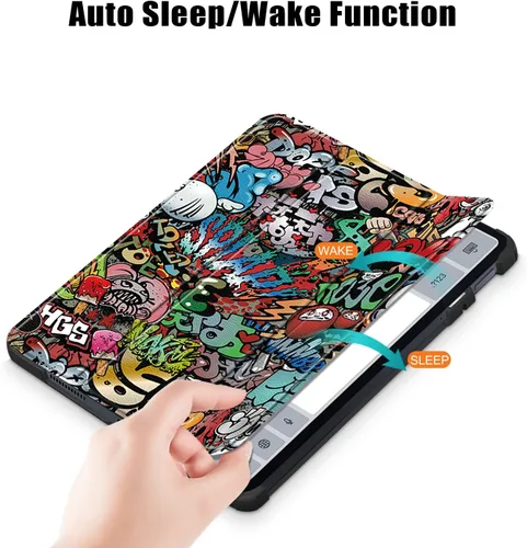 Miniatura 5 de Funda para Xiaomi Pad 6, Slim Stand Hard Back Shell Funda protectora inteligente para Xiaomi Pad 6 Pro 11 "con función de encendido/apagado Graffiti
