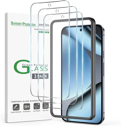Miniatura 7 de amFilm Paquete de 3 protectores de pantalla de vidrio templado para Google Pixel 3 (2018)
