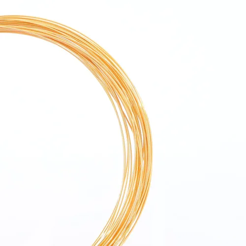 Miniatura 20 de Beadia - Alambre bañado en oro de 14 quilates de 0.4 mm, 10 metros de cordón de cuentas para pulseras, collares, encantos, cuentas para hacer joyas