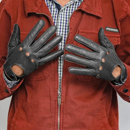 Miniatura 2 de M&H Since 1978 Guantes de conducción para hombre - Guantes de cuero para hombre - Guantes de conducción de automóviles - Guantes de conducción