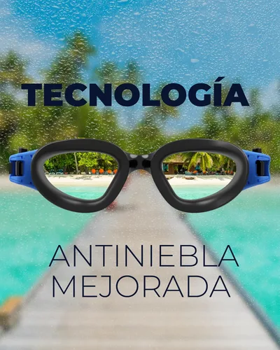 Miniatura 9 de AqtivAqua DX - Gafas de natación con visión amplia para adultos, hombres y mujeres, antiempañamiento y sin fugas Gafas negras + funda plateada
