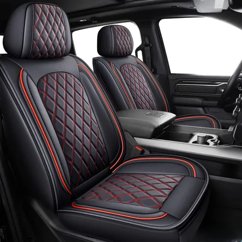Miniatura 9 de MIROZO - Juego completo de fundas para asientos de Dodge Ram, 5 piezas, fundas para asientos de auto impermeables, compatibles con Ram 2009-2025