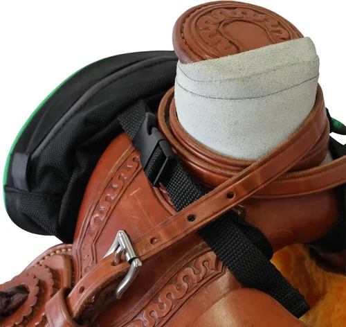 Miniatura 3 de TrailMax Bolsa de sillín de bolsillo con pompa de la serie 500 para montar a caballo; Sillín de bolsillo con pompa Western y resistencia; bolsa