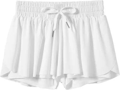 Miniatura 2 de Dancer queen Pantalones cortos holgados con cordón para niñas, pantalones cortos deportivos para correr, deportes, gimnasia para 6 a 12 años