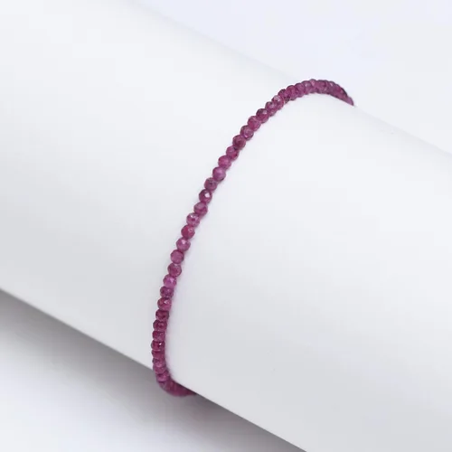 Miniatura 67 de Gempires - Pulseras de cuentas de piedras preciosas hechas a mano, ligeras, de cristal, para uso diario, hipoalergénicas, de 8 pulgadas, chapadas
