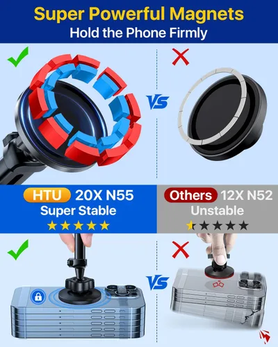 Miniatura 5 de HTU Soporte para teléfono de coche Super Suction Blue