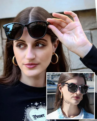 Miniatura 26 de FIMILU Paquete de 2 lentes de sol polarizados para mujer, lentes de protección UV400, montura grande, lentes de moda, elegantes