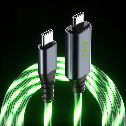 Miniatura 21 de AYI 3 combinaciones de múltiples puertos USB A a USBC Micro PD cable de carga rápida iluminado flujo de corriente compatible con casi todos