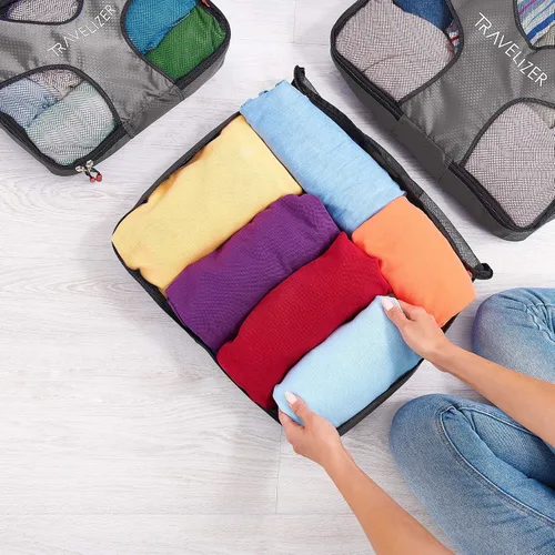 Miniatura 7 de Juego de 5 organizadores de equipaje de viaje para bolsa y maleta