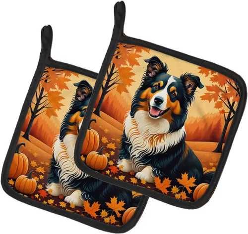 Miniatura 12 de Caroline's Treasures DAC1022PTHD Border Collie - Juego de soportes para ollas resistentes al calor, almohadillas calientes para horno, para cocinar