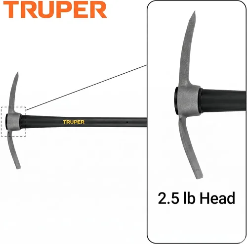 Miniatura 3 de Azadón cortador Truper 31612 2-1/2 libras, mango de madera, 36", Asa de fibra de vidrio