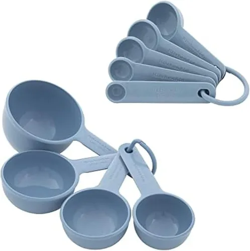 Miniatura 10 de KitchenAid Juego de tazas y cucharas medidoras universales fáciles de leer con mango de agarre suave para un máximo control, agujero para colgar