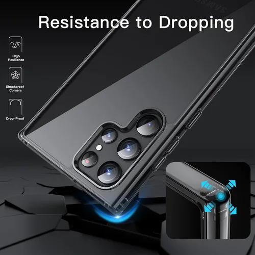 Miniatura 4 de JETech Funda para Samsung Galaxy S22 Ultra 5G de 6.8 pulgadas, no amarillenta a prueba de golpes, funda protectora para teléfono, parte trasera