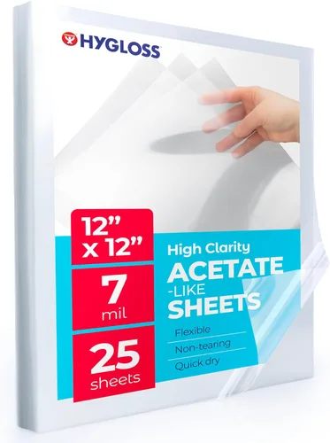 Miniatura 13 de Hygloss Hojas de papel de acetato de 8.5" x 11" - 7 mil hojas de acetato transparentes para proyectos de manualidades, hojas de plantilla