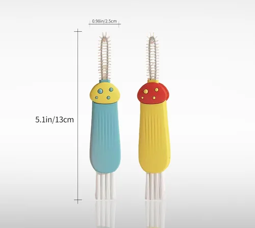 Miniatura 7 de 3 unids 3 en 1 taza tapa huecos cepillo de limpieza multifuncional botella cepillo de limpieza para botella de agua taza tapa hueco para huecos