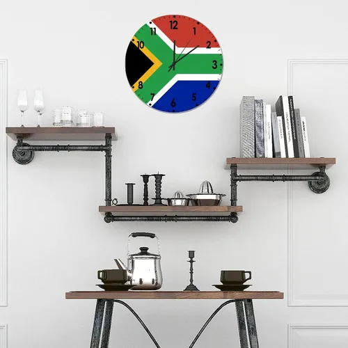 Miniatura 639 de Cheyan Reloj de pared con bandera de Canadá de 12 pulgadas, silencioso, sin tictac, de PVC, funciona con pilas, reloj redondo decorativo, regalo