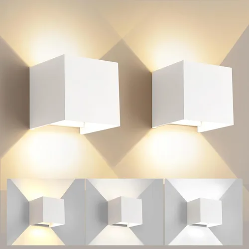 Miniatura 9 de 2 piezas de luces de pared G9 para exterior/interior, apliques de pared con luces hacia arriba y abajo, IP65 impermeables, iluminación moderna
