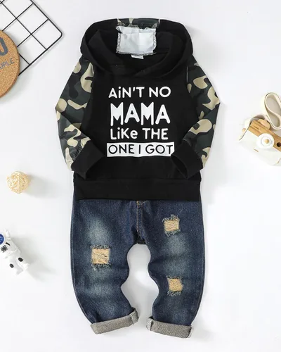 Miniatura 92 de Renotemy Ropa de bebé para niño, trajes de mezclilla, sudadera con capucha para bebés, pantalones de mezclilla, ropa para niños pequeños