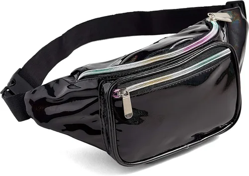 Riñonera de arcoiris, holográfica, dorada, negra, de tiburón, para mujeres, niñas, paara fiesta o festival), CT-0002