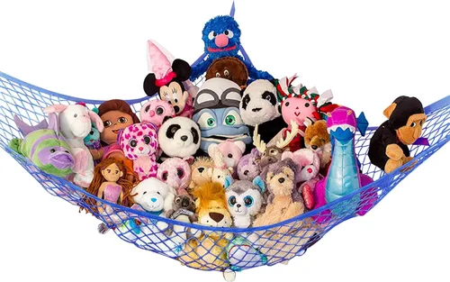 Miniatura 23 de Lilly's Love Hamaca para animales de peluche, organizador colgante de esquina, almacenamiento de juguetes, red de almacenamiento de animales