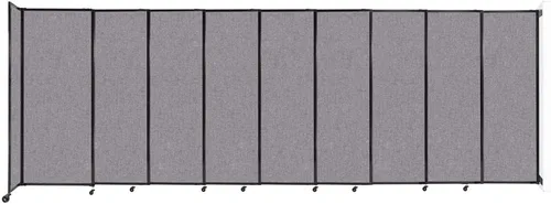 Miniatura 153 de Divisor de habitación de pared recta deslizante montado en la pared Anchos ajustables Ruedas de bloqueo Separador de habitación Paneles