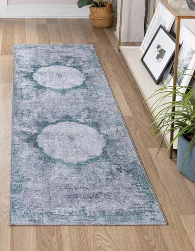 Miniatura 13 de Unique Loom Yara Collection - Alfombra de área Nayer (5' 1" x 8' Rectángulo, Azul Sobreteñido/Azul)