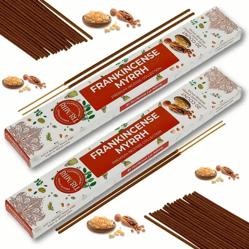 Miniatura 6 de Barritas de incienso de olíbano y mirra - Total 40 barritas de incienso - Paquete doble de 20 barritas de incienso - Inciensos - Inscents - Mirra
