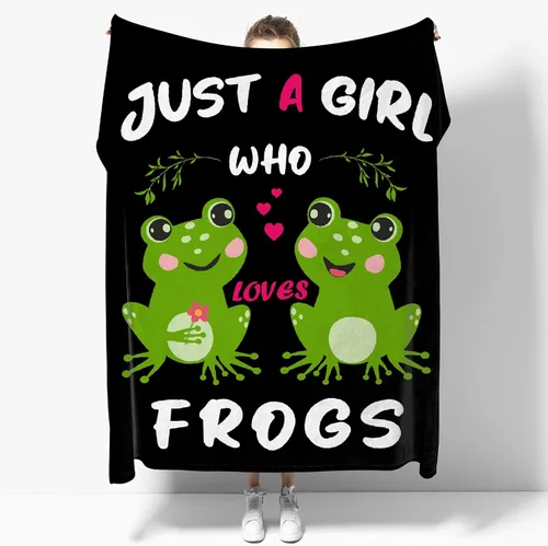 Miniatura 9 de Manta personalizada con nombre "I Just Really Like Noodle Frog", regalo divertido para niñas/niños, para sofá, cama, dormitorio, sala de estar