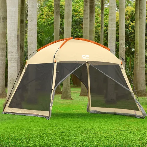 Miniatura 6 de Campros CP - Tienda de campaña con panel lateral contra viento y sol, carpa con paredes de red, estructura tipo gazebo para patio y actividades al