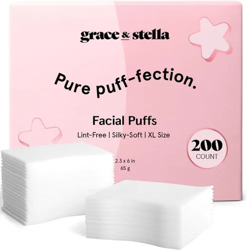 Miniatura 9 de grace & stella Almohadillas faciales para tóner, esencia y máscara de bricolaje (100 unidades) - Almohadillas removedoras de maquillaje suaves y sin