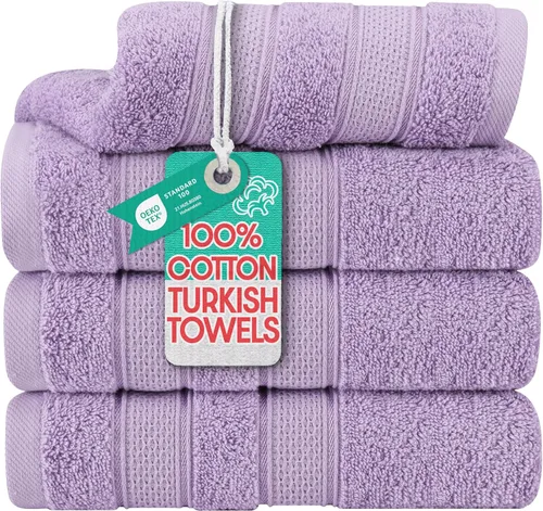 Miniatura 22 de American Soft Linen - Juego de toallas de mano Salem, 4 unidades de lujo de 600 GSM, 100 % algodón para baño, toallas de 13 x 13 pulgadas de mano