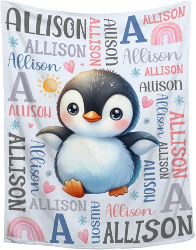 Miniatura 33 de Manta de conejo personalizada para niños y niñas, manta de bebé ultra suave, regalo personalizado, decoración de manta con nombre, 30 x 40 pulgadas