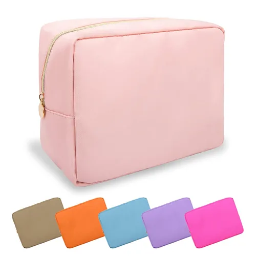 Miniatura 29 de Estuche pequeño para lápices y maquillaje para bolso, lindo estuche de lápices, bolsa de pinceles de maquillaje de nylon con cremallera, estuche