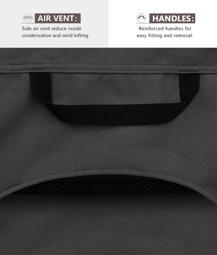 Miniatura 4 de ULTCOVER Cubierta Rectangular para Mesa de Fogata de Gas 42x24 pulgadas Impermeable de Servicio Pesado Cubierta de Fogata, Negro