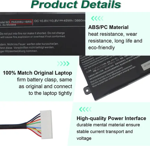 Miniatura 3 de PA5208U-1BRS Batería para Toshiba Chromebook 2 CB30 CB35 CB35-B3330 CB35-B3340 CB35-C3300 CB35-C3350 Satélite P55W P55W-C5200X P55W-C5314