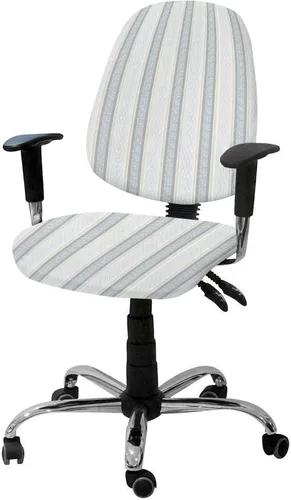 Miniatura 7 de Juego de 2 fundas elásticas para sillas de oficina y computadora, fundas elásticas para asiento de silla giratoria de escritorio, fundas protectoras