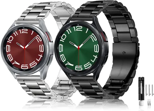 Miniatura 11 de Olytop para Galaxy Watch Ultra Correas 47mm (2024/2025), Correa de Reemplazo de Pulsera de Acero Inoxidable Metálica para Negocios, Hombres y Negro