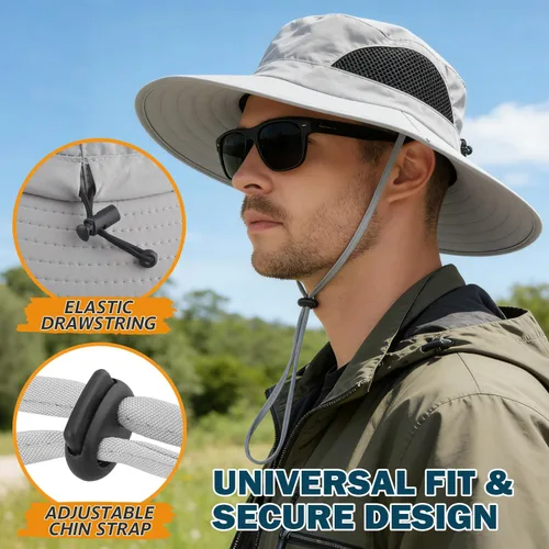 Miniatura 2 de EINSKEY Sombrero de sol unisex clásico Sombrero de sol impermeable con tapa abatible