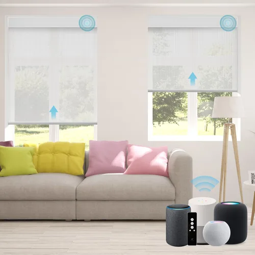 Miniatura 21 de SmartWings Persianas Enrollables Inteligentes Motorizadas con Filtro de Luz, Persianas Eléctricas con Control Remoto para Ventanas Compatibles
