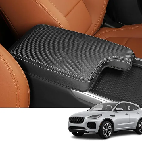 Miniatura 11 de Accesorios interiores personalizados para E-PACE EPACE 2018 2019 2020 2021 2022 2023 piel sintética para consola central reposabrazos cubierta