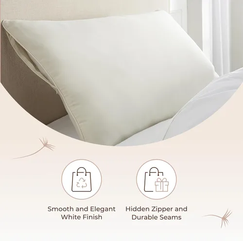 Miniatura 5 de Protector de almohada de algodón orgánico, 100% impermeable, tamaño estándar, certificado GOTS y comercio justo, 140 GSM, más grueso