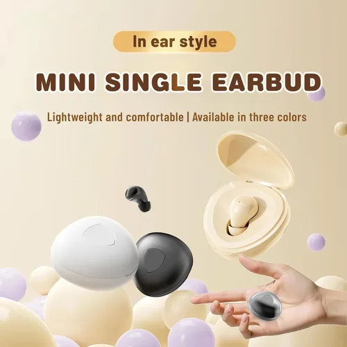 Miniatura 2 de Xmenha Mini auricular invisible pequeño inalámbrico blanco auricular para oídos pequeños canales mujeres dormir pequeños micro pequeños discretos