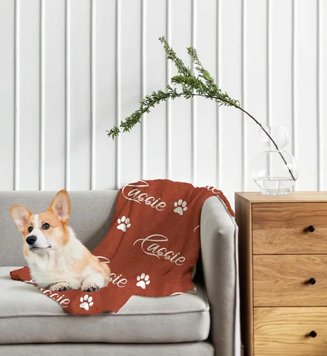 Miniatura 2 de Manta personalizada para perros con nombre – Manta personalizada para perros grandes, medianos y pequeños, manta suave y acogedora, regalo