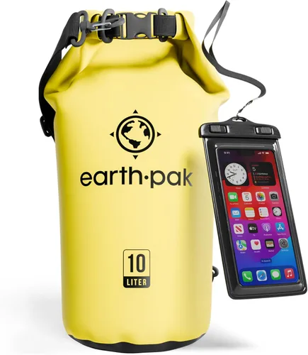Miniatura 57 de Earth Pak Bolsa Seca Impermeable - Mochila Impermeable de Cierre Enrollable Superior Mantiene el Equipo Seco para Kayak con Funda Impermeable