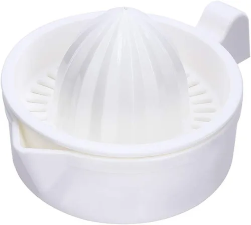 Exprimidor de cítricos y naranja, mini exprimidor manual de plástico de doble capa de cítricos naranja limón fruta exprimidor manual con mango para