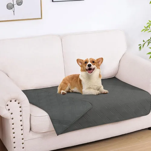 Miniatura 163 de hyha Manta impermeable para perros, manta reversible para cama de mascotas, funda suave para sofá/sillón lavable para perros, fundas impermeables