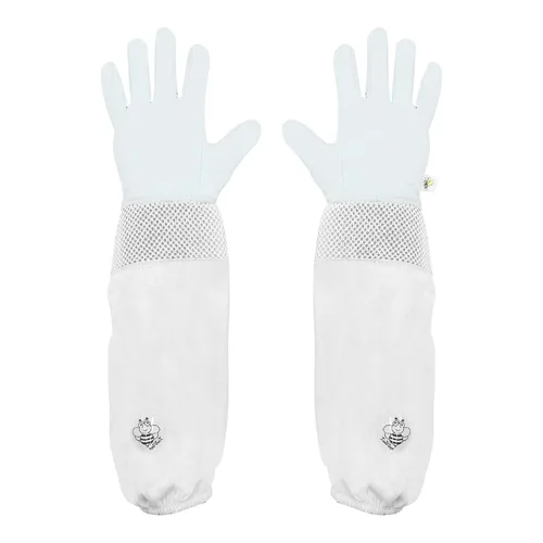 Miniatura 3 de Luwint Chaqueta y guantes de apicultura para niños, velo ventilado, traje de abeja para niños, chaqueta protectora de apicultor con guantes
