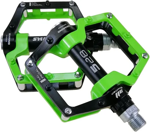 Bicicleta de montaña MTB Pedales Aluminio Bicicleta BMX Pedal plano con pernos antideslizantes extraíbles 9/16