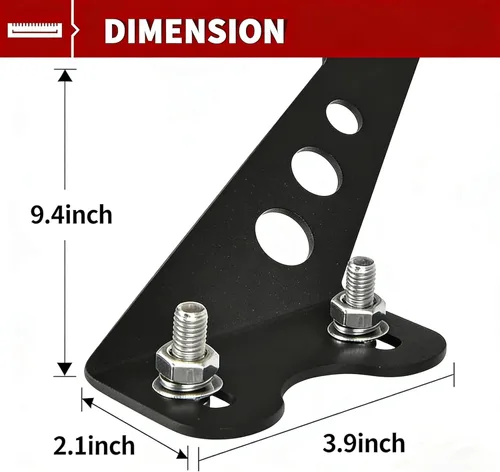 Miniatura 4 de AUTOSAVER88 Soportes de montaje de barra de luz LED de 32 pulgadas 2 piezas, soportes superiores parabrisas y techo para luces LED todo terreno
