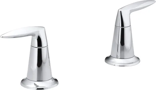 KOHLER K-T45119-4-CP - Moldura de válvula de baño de dos manijas o montaje en pared, diseño moderno, metal duradero, fácil operación, cromo pulido